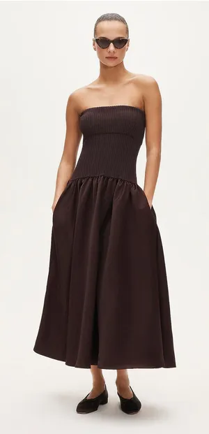 J.Crew Collection foldover mixy dress in duchesse satin thumbnail 1