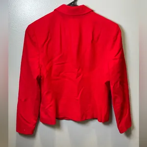 Pendleton Women's Vintage Red Wool‎ Blazer Preppy Academia Size 10 thumbnail 4
