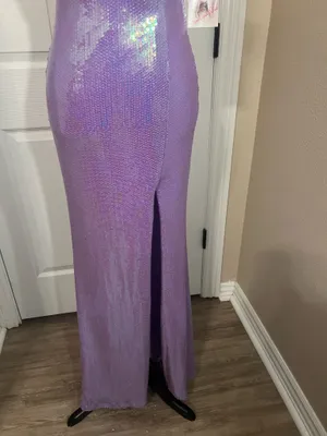 Purple sequin masquerade costume dress thumbnail 6