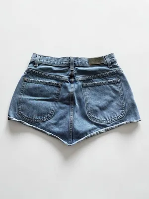 Carmar Los‎ Angeles Size 28 Extreme Distressed Denim Mini Skirt Front Zip thumbnail 2