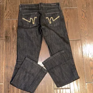 COH Women's Dark Jeans low waist bootcut belly stretch size 25 thumbnail 9
