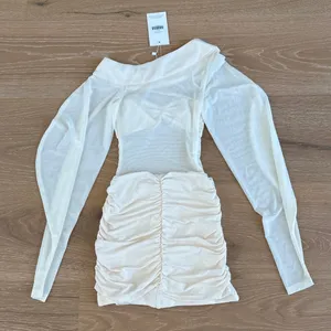 Outcast Semi Sheer Mini Dress Kilie Size XS Cream thumbnail 3