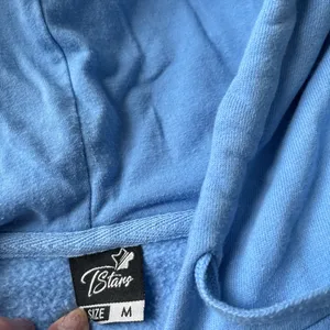 Blue Hoodie with Love Volleyball Design thumbnail 3