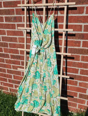 O'Neill Leona Tie-Back Sleeveless Midi Dress L thumbnail 9