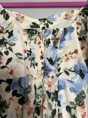 Abercrombie & Fitch Floral Puff Sleeve Dress XSP thumbnail 8
