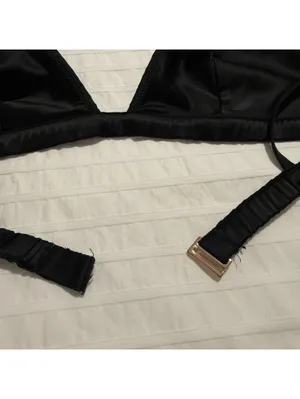 Victoria's Secret Unlined Bralette Sz M Medium Black thumbnail 10