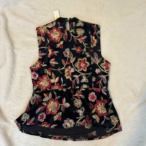 Anthropologie Eva Franco Luxe Embroidered Velvet Top thumbnail 4