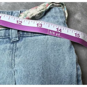 American Eagle Womens Size Medium Jean Shorts Tie Belt Blue Denim Casual Spring thumbnail 8