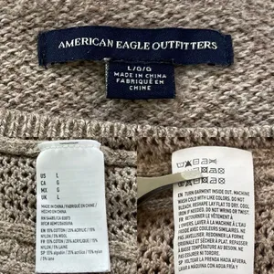 American Eagle Pullover Sweater | Taupe Textured Knit thumbnail 7