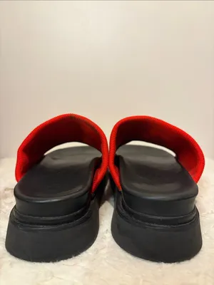 COS Red Knit Slide Sandals Heavyweight Sturdy Chunky Made in Portugal Size 11 thumbnail 6