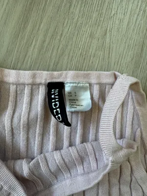 Divided Ribbed Sleeveless Knit Tank Top Camisole- Pale Pink thumbnail 2