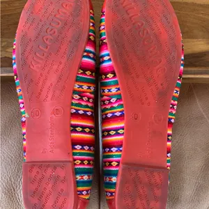 AIDA STENHOLM Handcrafted Red Ballet Flats Size 10 thumbnail 6