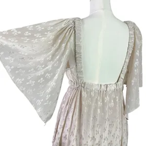 Free People Dainty Ethereal Fairy Cha Cha Maxi Dress in Ivory Cream Size Medium thumbnail 10