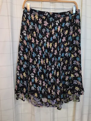 Reversible Floral Skirt Purple Size L thumbnail 3