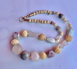 Vintage rock and bead necklace thumbnail 1