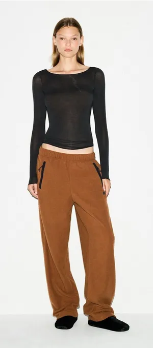 Skims Outdoor Fleece Straight Leg‎ Pant Size Small Nwt thumbnail 1