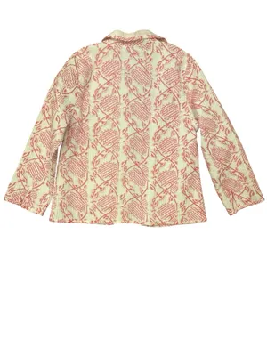 NWT ANU by Natural Reversible Pink Poppy Jacket 100% Cotton Block Print Boho |L thumbnail 4