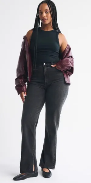 Abercrombie & Fitch Curve Love Ultra High Rise 90s Straight Jean Sz 8/29 thumbnail 1