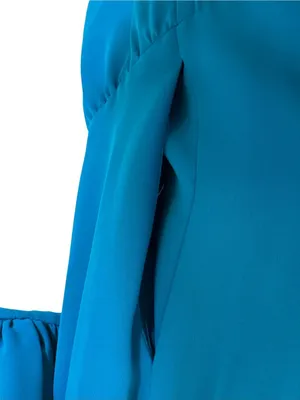 AMANDA UPRICHARD Diego Tiered Mini Dress in Turquoise Blue Size XS thumbnail 4