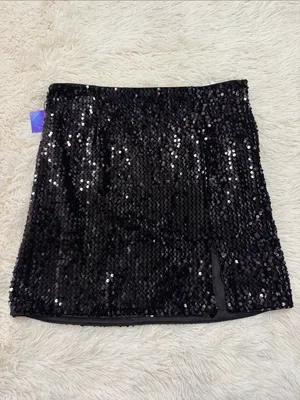 Forever 21 Black Sequin Mini Skirt thumbnail 2