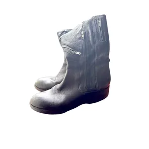 VERA WANG Leather Moto Boots Black Sz 8 thumbnail 5