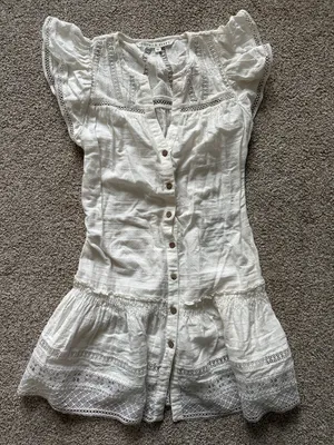 Veronica Beard Cream Eyelet Button-Front Dress thumbnail 2