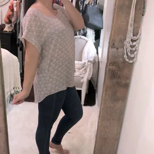 Torrid size 1X pink modern print top thumbnail 2