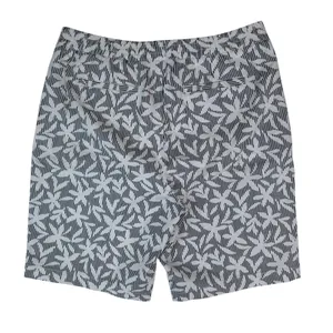 Lands End Shorts Womens 10 White Black‎ Floral Striped Mid Rise Bermuda Stretch thumbnail 2