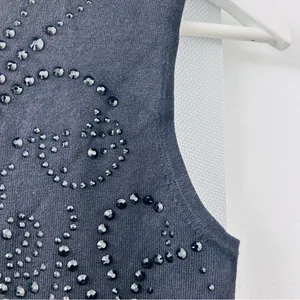 New Guess Calista Rhinestone Knit Top. Medium thumbnail 7