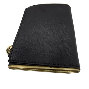 Michael Kors Black Foldable Wallet with Gold  Trim thumbnail 8