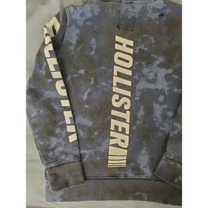 Hollister Hoodie Women Size Small Blue Tie-Dye Long Sleeve Pullover Logo FLAW thumbnail 6