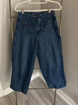Old Navy Navy Baggy Wide Leg Jeans thumbnail 1