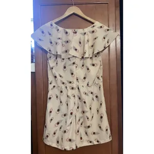 Forever 21 Peacock Feather Romper with Pockets Pale Pink Women’s M thumbnail 2