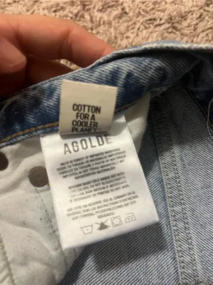 Agolde Light Blue Straight Leg Jeans thumbnail 3