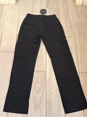 White Fox Boutique Black Cargo Jeans thumbnail 6