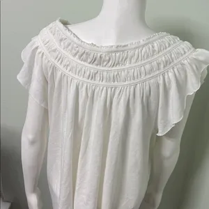 Free People We The Free Coconut Cinch Scoop Neck Top Ivory Large thumbnail 12