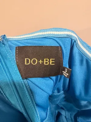 DO+BE Asymmetrical Ruffle Detail Strapless Romper Blue thumbnail 4