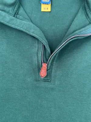 Polo Ralph Lauren Green Estate-Rib Quarter-Zip Pullover Sweatshirt M 10-12 thumbnail 4