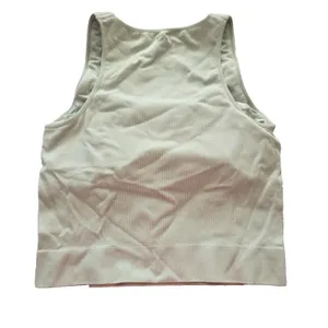 Ribbed Comfort Y2K Bra Top Wireless Pullover Stretch Sleep Active‎ DSG Gray M thumbnail 2