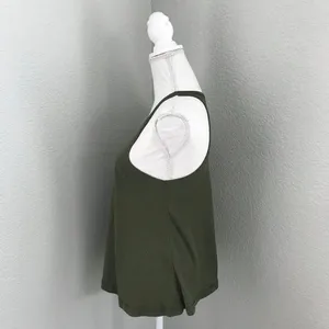 Free People Women Size Small Green Racerback Long Beach Tank Top thumbnail 3