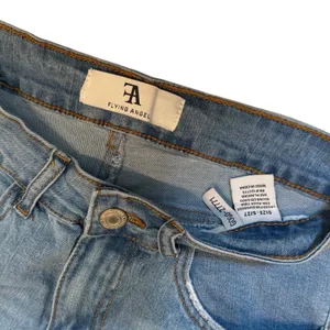 Wide Leg Bow Embroidered Jeans‎ Blue White Trendy Coquette Baggy Preppy Size 27 thumbnail 4