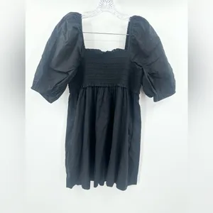 American Eagle Black‎ Puff Sleeve Baby Doll NWT Dress Size Medium thumbnail 3