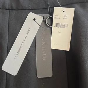 NWT Black‎ Halo Wide Leg Isabella Pant $295 Size 14 Black thumbnail 6