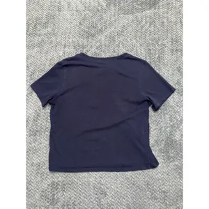 Quince Women's V-neck Short Sleeve Tee Navy Blue Size Medium thumbnail 3