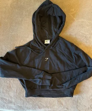 Gymshark Cropped Hoodie Black thumbnail 1
