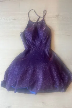 City Vibe sparkly purple dress thumbnail 1