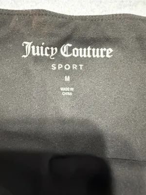 Juicy Couture Sport NWT Black Leggings crisscross Logo Waistband Sz M thumbnail 8