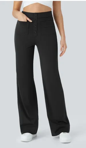 Halara DayStretch High Waisted Pockets Straight Leg Casual Women's Size XL Tall thumbnail 1