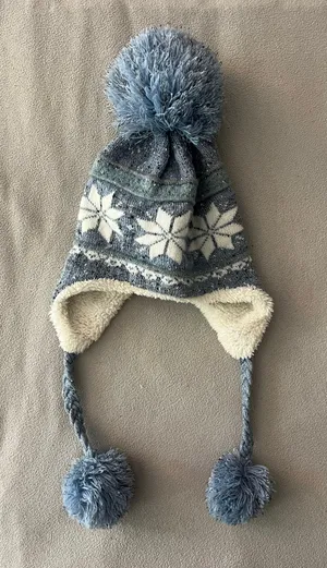 Pom Pom Beanie Blue thumbnail 1