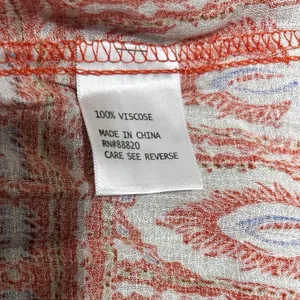 C&C California Boho Paisley Peasant Tunic L Orange Festival Folk‎ Cottagecore thumbnail 6